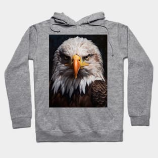 Oil Paint, Hyperrealism, Amazing Zoo Eagle Hoodie